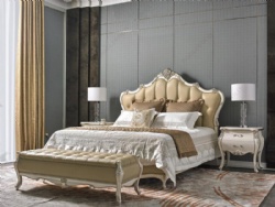 Khaki Princess Girl Bedroom Furniture Simple French Luxury Elegant Bed