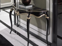 Elegant High-end Villa New French Style Dark Blue Solid Wood Carved Entrance