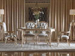High-end Villa Furniture Classical Luxury Solid Wood Carving Elegant Dining Table
